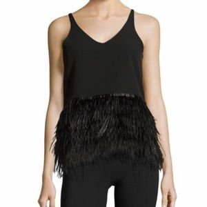 Romeo & Juliet Couture- Ostrich Feather Tank